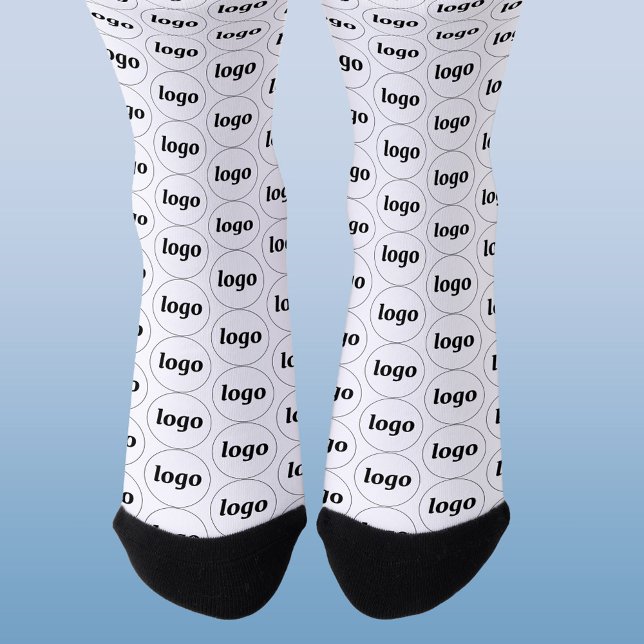 Simple Logo Business Pattern Promotional Socks (Simple logo pattern business branding promotional socks)