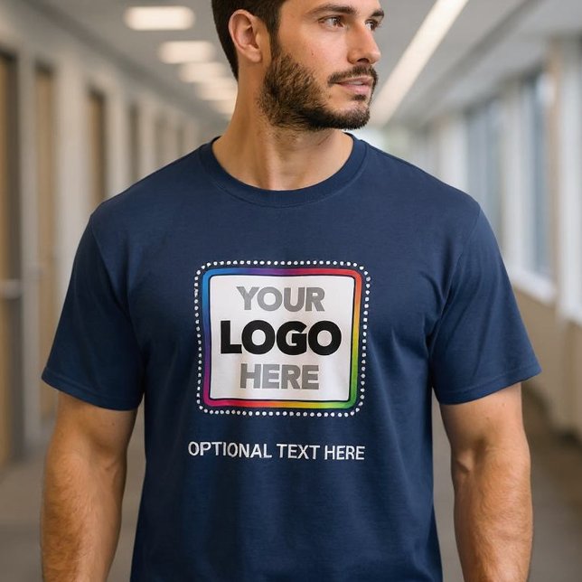 Simple Logo Business T-Shirt with Optional Text (Creator Uploaded)