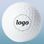 Simple Logo Circle Business Golf Balls<br><div class="desc">Simple logo and circle line frame design to foster brand loyalty and promote your small business.  Replace the logo with your own to customize.  Perfect for promotional purposes and to give to employees,  customers and clients.</div>