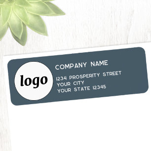 Simple Logo Company Adresse de Retour Gris Charbon