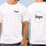 Simple Logo Crest and Back Promotional Business T-Shirt<br><div class="desc">Simple logo crest and back print promotional business t-shirt. Replace the logo with your own to customize. Wear them yourself, give them to your staff, employees and co-workers, sell them to customers and clients or give them away as promotional merchandise to inspire customer loyalty.</div>
