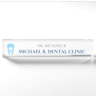 Simple Logo Dental Dentist Nameplate