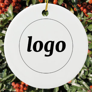 Simple Logo Minimalist Business Promotional Ceramic Ornament