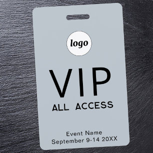 Simple Logo Minimalist VIP All Access Pass Event Badge
