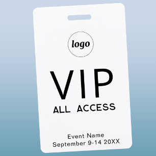 Simple Logo Minimalist VIP All Access Pass Event Badge