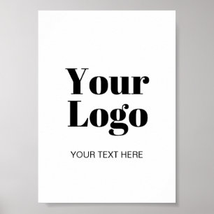 Simple Logo or Image Upload Template & Custom Text Poster