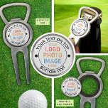Simple Logo or Photo Custom Mullti-Purpose Divot Tool<br><div class="desc">Promote your business with this multi-purpose Divot Tool, Ball Marker and Bottle Opener featuring your logo and custom text or company slogan in your brand colours that golf lovers will appreciate when on the links. Utilize for promotion or marketing your golf course or club or golf-related business, golf prizes, awards...</div>