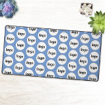 Simple Logo Pattern Business Branding Promotional Desk Mat<br><div class="desc">Simple logo design to foster brand loyalty and promote your small business.  Replace the logo with your own and change the background colour in the Design Tool to customize.</div>