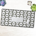 Simple Logo Pattern Business Branding Promotional Desk Mat<br><div class="desc">Simple logo design to foster brand loyalty and promote your small business.  Replace the logo with your own and change the background colour in the Design Tool to customize.</div>