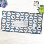 Simple Logo Pattern Business Branding Promotional Desk Mat<br><div class="desc">Simple logo design to foster brand loyalty and promote your small business.  Replace the logo with your own and change the background colour in the Design Tool to customize.</div>