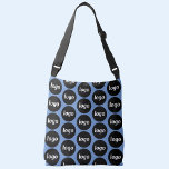 Simple Logo Pattern Business Promotional Crossbody Bag<br><div class="desc">Simple logo pattern design to foster brand loyalty and promote your small business.  Replace the logo with your own and change the background colour in the Design Tool to customize.</div>