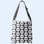 Simple Logo Pattern Business Promotional Crossbody Bag<br><div class="desc">Simple logo pattern design to foster brand loyalty and promote your small business.  Replace the logo with your own and change the background colour in the Design Tool to customize.</div>