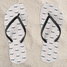 Simple Logo Pattern Business Promotional Flip Flops