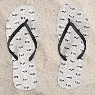 Simple Logo Pattern Business Promotional Flip Flops