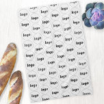 Simple Logo Pattern Business Promotional Kitchen Towel<br><div class="desc">Simple logo pattern design to foster brand loyalty and promote your small business.  Replace the logo with your own and change the background colour in the Design Tool to customize.  Use them yourself or in your business or give them to staff,  employees,  customers and clients.</div>