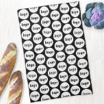 Simple Logo Pattern Business Promotional Kitchen Towel<br><div class="desc">Simple logo pattern design to foster brand loyalty and promote your small business.  Replace the logo with your own and change the background colour in the Design Tool to customize.  Use them yourself or in your business or give them to staff,  employees,  customers and clients.</div>