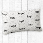 Simple Logo Pattern Business Promotional Lumbar Pillow<br><div class="desc">Simple minimalist logo design to foster brand loyalty and promote your small business. Replace the logo with your own and change the background colour in the Design Tool to customize. Use them in your business, hotel, cafe, restaurant, office or store front, or sell or give them away to your customers...</div>