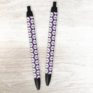 Simple Logo Pattern Business Promotional Purple Black Ink Pen