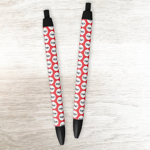 Simple Logo Pattern Business Promotional Red Black Ink Pen
