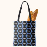 Simple Logo Pattern Business Promotional Tote Bag<br><div class="desc">Simple logo pattern design to foster brand loyalty and promote your small business.  Replace the logo with your own and change the background colour in the Design Tool to customize.</div>