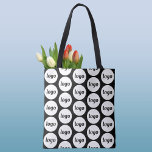 Simple Logo Pattern Business Promotional Tote Bag<br><div class="desc">Simple logo pattern design to foster brand loyalty and promote your small business.  Replace the logo with your own and change the background colour in the Design Tool to customize.</div>