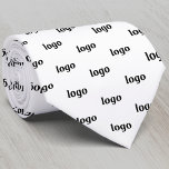 Simple Logo Pattern Business Tie<br><div class="desc">Simple logo pattern design business branding professional tie for your staff and employee uniforms,  or to promote your business at corporate events,  trade shows,  sales meetings and consultations.</div>