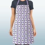Simple Logo Pattern Promotional Pastel Lilac Apron<br><div class="desc">Simple minimalist logo design to foster brand loyalty and promote your small business. Replace the logo with your own and change the pastel lilac purple background colour in the Design Tool to customize. Perfect for business parties and events, or for your cafe, restaurant or bakery.</div>