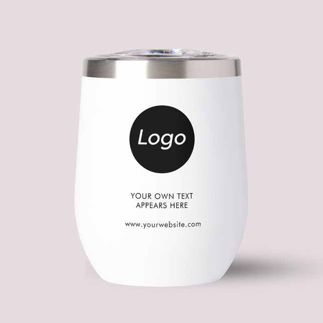 Simple Logo Professionnel (Simple black and white logo wine tumbler. Perfect for professional business, restaurant or events.)