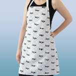 Simple Logo Promotional Business Pattern Apron<br><div class="desc">Simple logo design to foster brand loyalty and promote your small business.  Replace the logo with your own and change the background colour in the Design Tool to customize.</div>