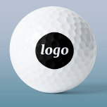 Simple Logo Promotional Golf Balls<br><div class="desc">Add your own logo and choice of text to this design. Remove the top or lower text if you prefer. Minimalist and professional. Great for employee branding, or as a promotional product for your clients and customers.</div>