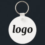 Simple Logo QR Code Business Branding Promotional Keychain<br><div class="desc">Add your own logo and QR code website destination to this striking minimalist professional design. Showcase your brand with this sleek design for professional visibility. Featuring a clean modern layout that highlights your logo, it’s ideal for corporate events, trade show giveaways, conferences and for everyday brand presence. A simple, polished...</div>