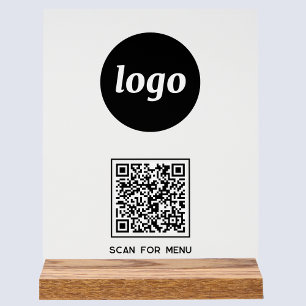 Simple Logo QR code Scan For Menu Business