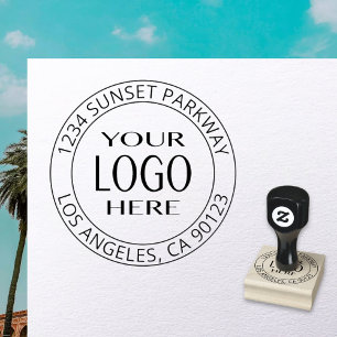 Simple Logo Replacement & Customizable Text Rubber Stamp