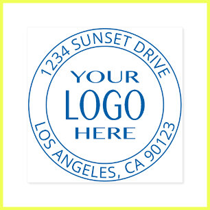 Simple Logo Replacement & Customizable Text Self-inking Stamp