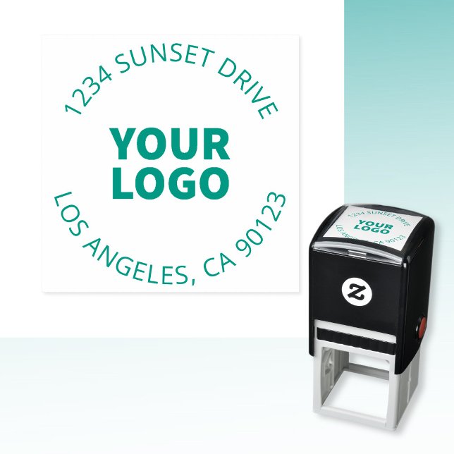Simple Logo Replacement & Customizable Text Self-inking Stamp (Creator Uploaded)