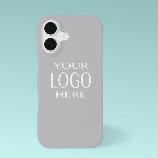 Simple Logo Replacement | Light Grey iPhone 16 Case (Creator Uploaded)