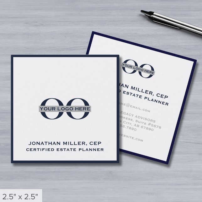 Simple Logo Square Business Card (Creator Uploaded)