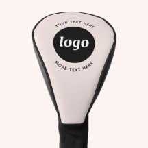 Simple Logo Text Business Promotional Blush Pink Golf Head Cover