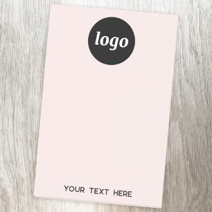 Simple Logo Text Business Promotional Blush Pink Post-it Notes