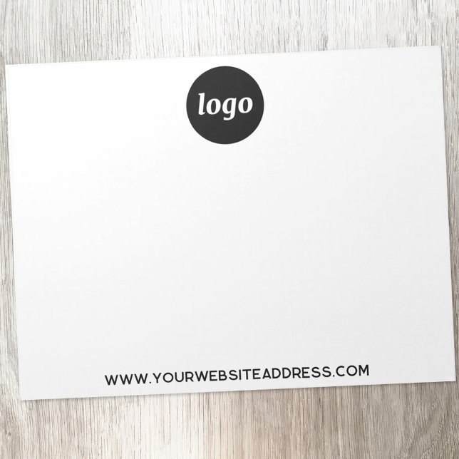 Simple Logo Text Business Promotional Notepad (Simple logo with custom text business branding promotional notepad)