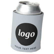 Simple Logo Text Business Promotional Powder Blue Can Cooler