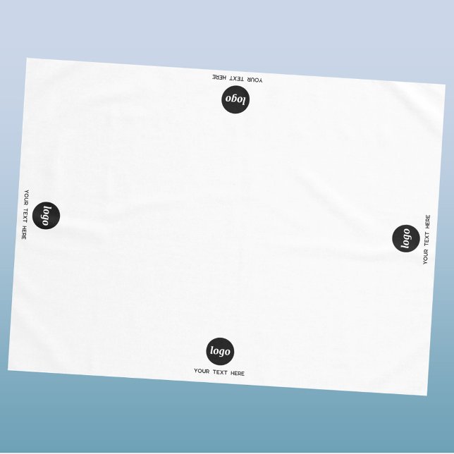 Simple Logo Text Business Promotional Trade Show Tablecloth (Simple logo with custom text business branding promotional tablecloth for trade show)