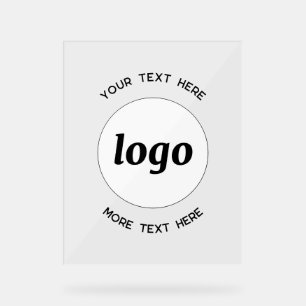 Simple Logo Text Promotional Business Acrylic Sign