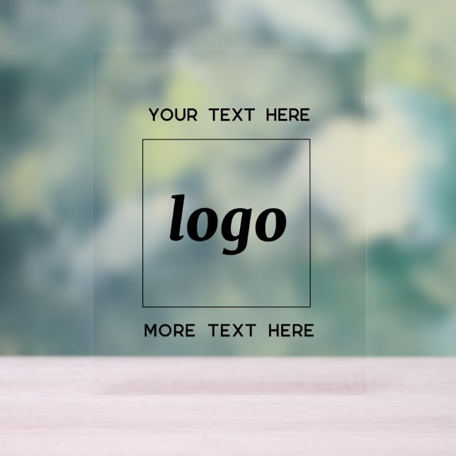 Simple Logo Text Promotional Business Acrylic Sign (Neutral)