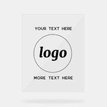 Simple Logo Text Promotional Business Acrylic Sign