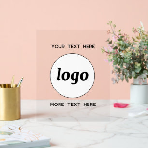 Simple Logo Text Promotional Business Acrylic Sign