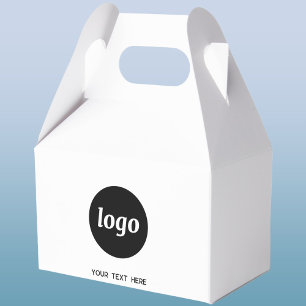 Simple Logo Text Promotional Business Packaging  Favor Box