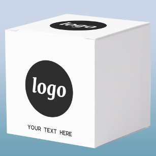 Simple Logo Text Promotional Business Packaging  Favor Box