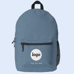 Simple Logo Text Promotional Business Printed Backpack<br><div class="desc">Add your own logo and choice of text to this design.  Remove the text if you prefer.  Minimalist and professional.  Great for a promotional product for your clients and customers. For other versions,  see the collection.</div>