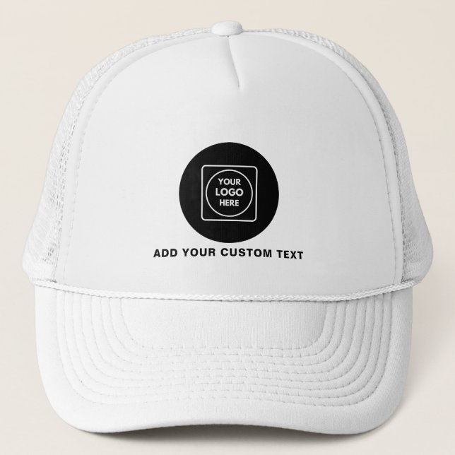 Simple Logo Text Promotional Business Trucker  Hat (Front)